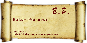Butár Perenna névjegykártya