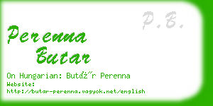 perenna butar business card